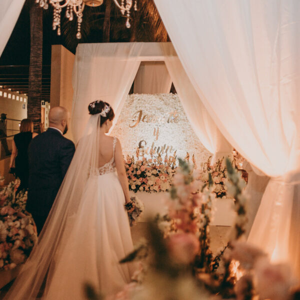 wedding with flowers and flower arragements in puerto vallarta